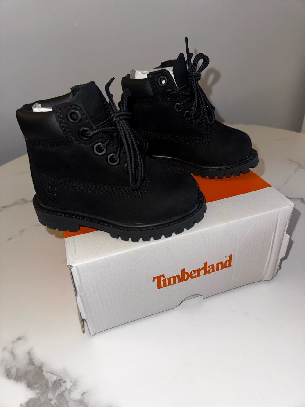 NEW Timberland Infant Black Lace-Up Ankle Boots